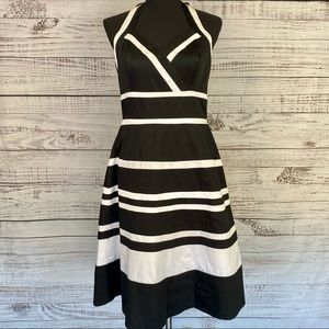 WHBM Striped Halter Fit & Flare Sundress